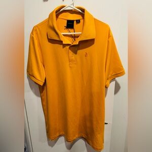 NWT Peak Performance Vespar Polo Blazing orange moisture wicking golf stretch L